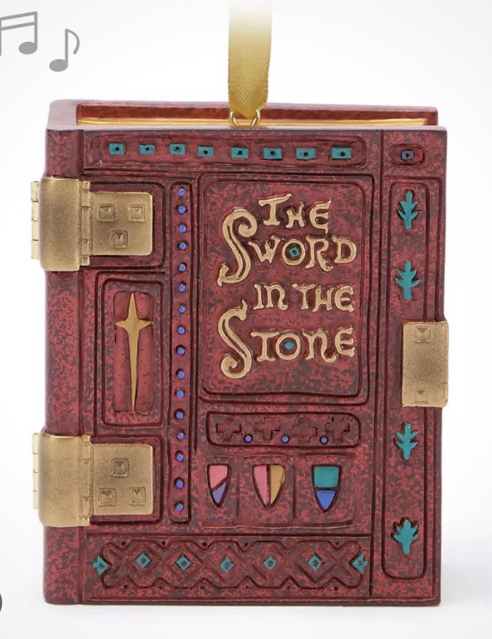 Disney Parks 2025 The Sword In The Stone Book Musical Sketchbook Ornament NEW