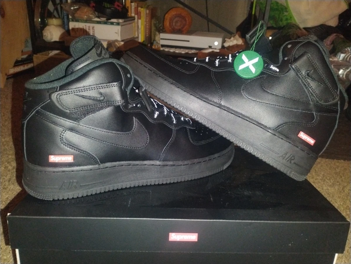 Preços baixos em Nike Air Force 1 Supreme High Black | eBay