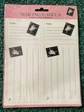 Ballerina dancer To/From mailing labels 8 sets self-adhesive new in package cute