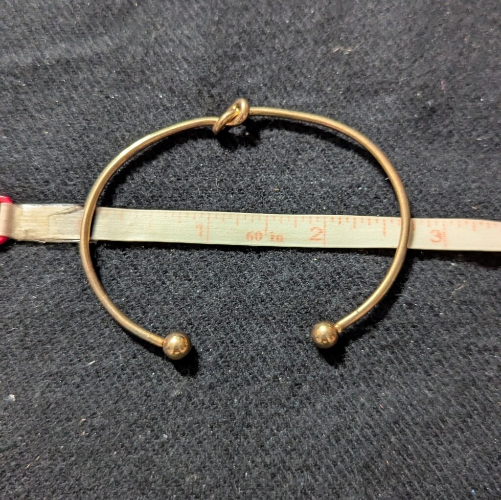 Gold Tone Knot Cuff Bangle Statement Bracelet - image 3