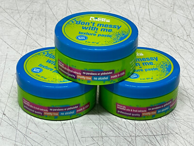 3 JARS Rock The Locks Don't Messy With Me Extreme Hold Green Apple Texture Paste