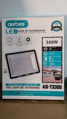 FARO LED DA ESTERNO FARETTO 200W 300W 400W 500W Watt IP66 LUCE FREDDA 6500K - Foto 5 di 31