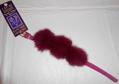 East Side Collection Raspberry W Pom Poms Adjustable Dog Collar Neck 6 8 New Ebay