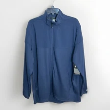 Russell Men’s XL Woven Track Jacket Blue Running Light Quick Dry Stretch NEW NWT