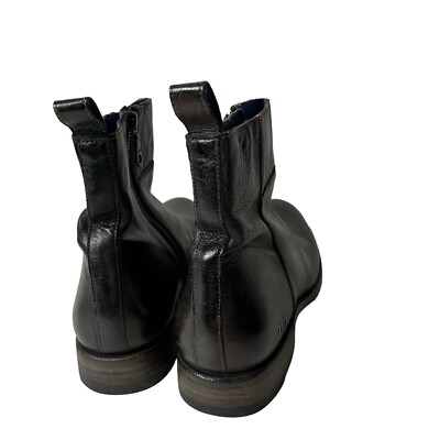 Bed Stu Mens Kaldi Boots Black Rustic Leather Zip Closure  display picture 1