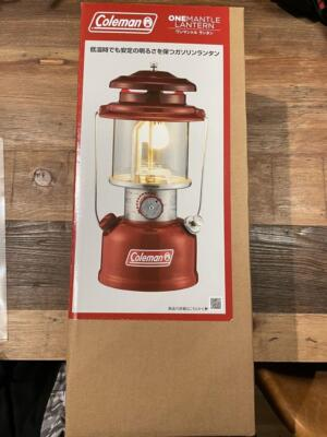 #ad Coleman Lantern One Mantle Lantern Red Gasoline Lantern 130W R214C046J Japan $182.80