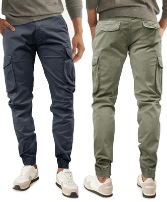 Pantaloni Uomo GIROGAMA Casual Multitasche Cargo Tasconi Laterali Slim  8223IT | eBay