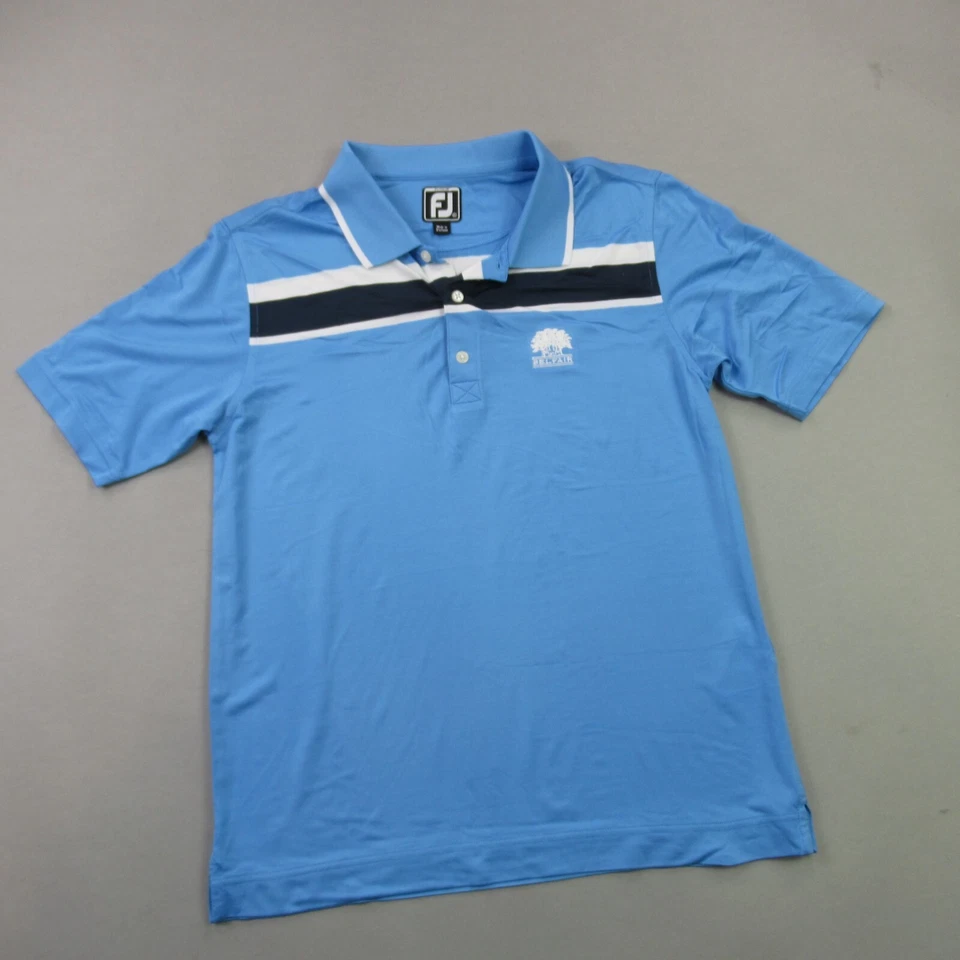 Footjoy Shirt Boys XL Short Sleeve Casual Stripes Tour Performance Junior Golf - Imagem 2 de 4