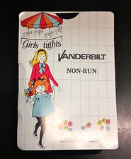 Vanderbilt 540-NR Girl's Size Large 12-14 Navy Blue Non-Run Footed Tights