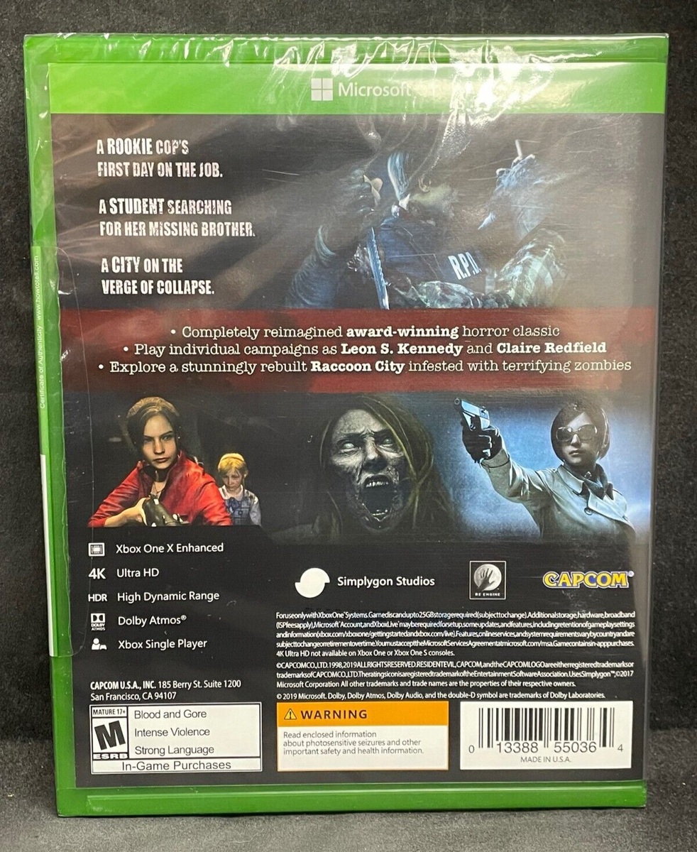 Resident Evil 2 Remake (Xbox One) BRAND NEW / Region Free