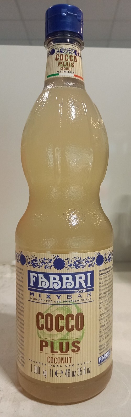 FABBRI SCIROPPO COCCO 1,3KG SCIROPPO ITALIANO PER COCKTAIL GRANITA MIXY BAR 1 Lt