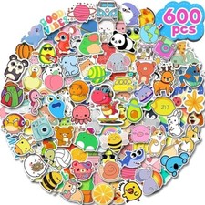 Stickers for Kids, 600Pcs Water Bottle Stickers for Teens, Cute Vinyl Waterproof