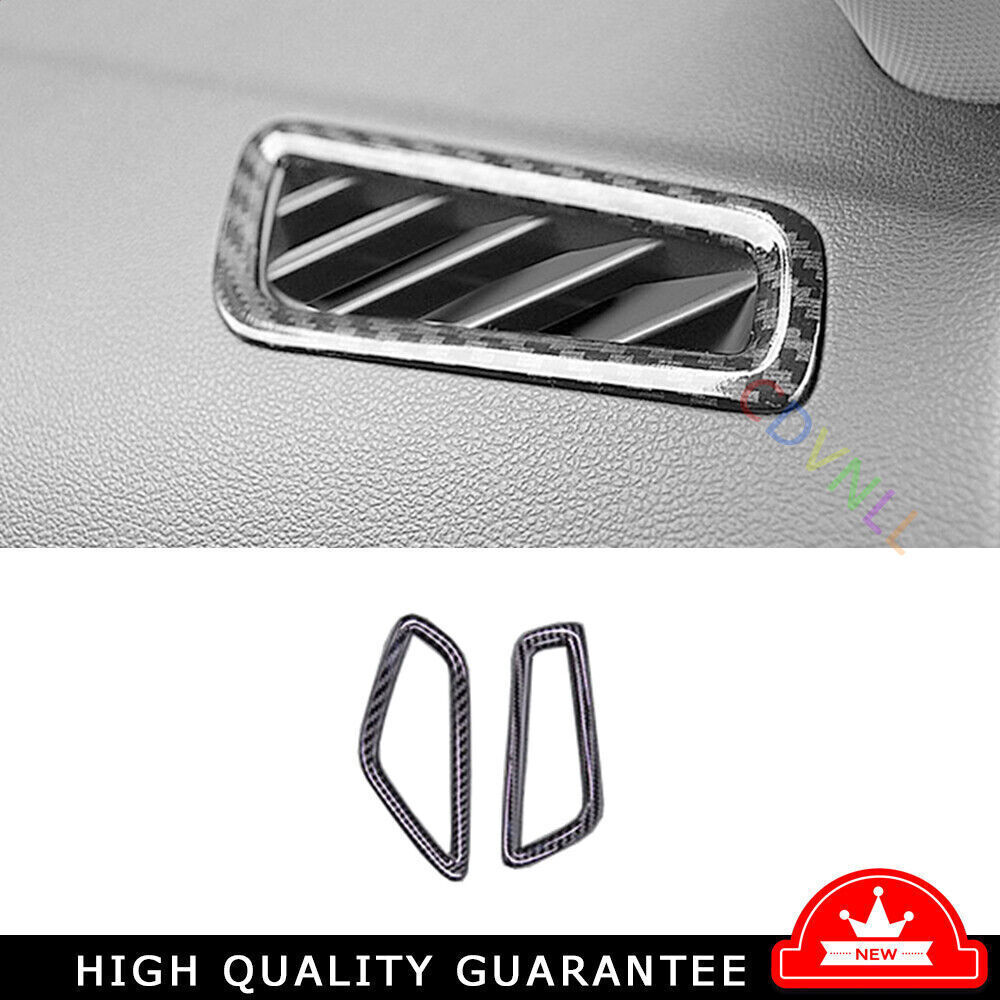 Dashboard L&R Air Outlet Vent Trim 2* For Hyundai Elantra 2016-2020 Carbon Fiber
