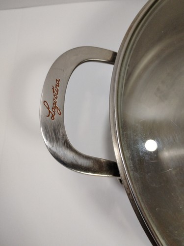 Lagostina 5.2 Quart Casserole Shallow Pot Stainless Steel With Glass Lid Fryer - Picture 5 of 13
