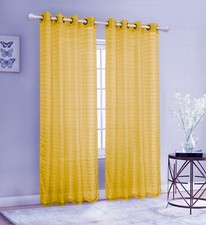 Set of 2 Panels Sheer Voile Grommet Top Window Curtain Panel Drape 281007