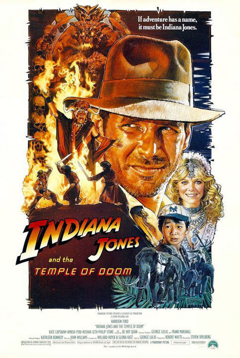 INDIANA JONES and the TEMPLE OF DOOM チラシ Indiana Jones and the Temple of Doom (1984) Movie Poster B