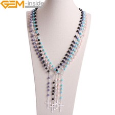 Prayer Rosary Christian Catholic Gemstone Beaded Jewelry Necklace Making Kit 32"