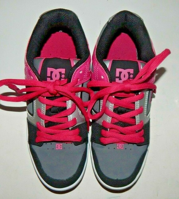 womens pink and black dc shoes