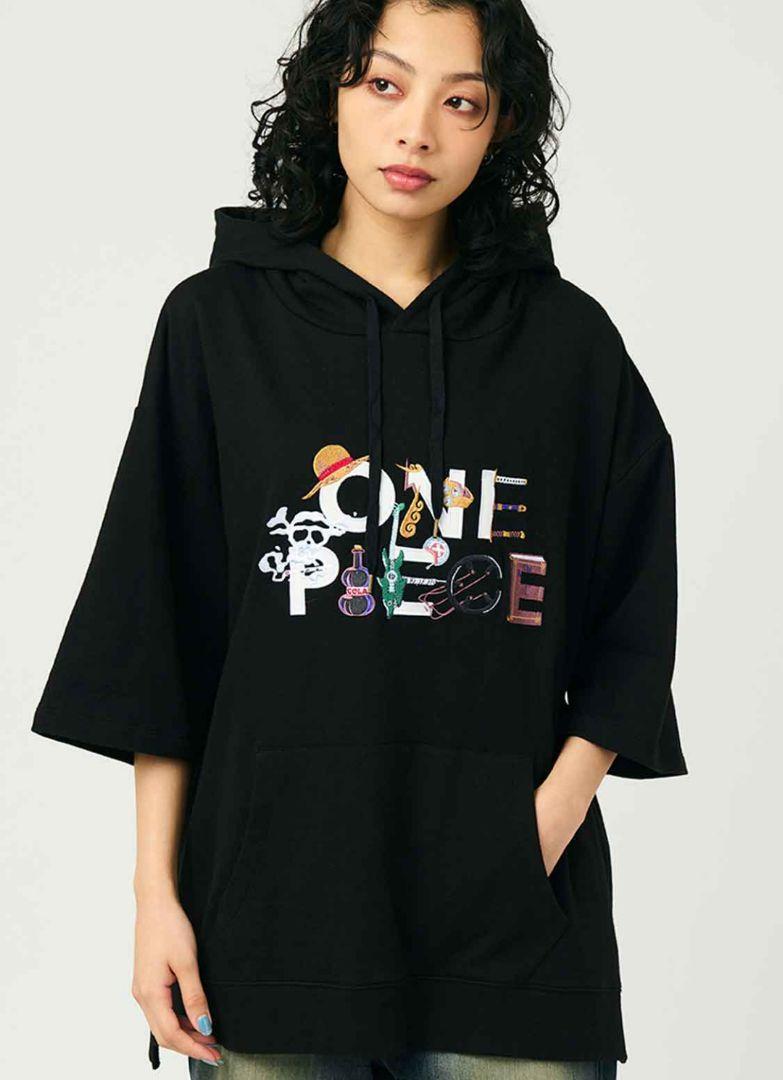 ONE PIECE x Graniph Big Silhouette SS Hoodie Size L – Embroidered