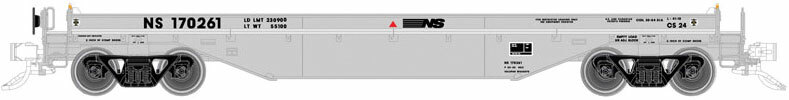 H0 Gauge - Atlas Freight Car 42' Coil Steel Car Norfolk Southern -- 20005613 New
