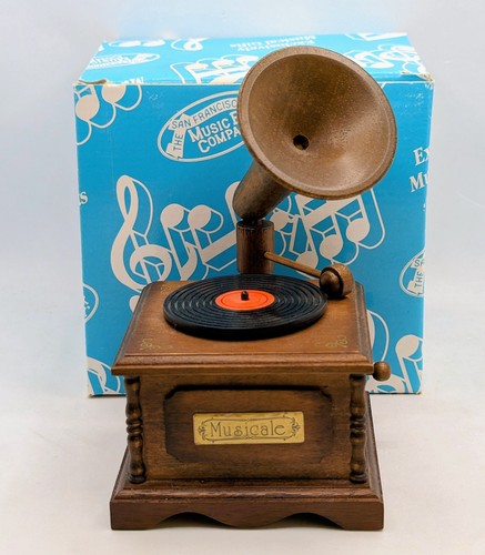Vintage San Francisco Spieluhr Grammophon Schallplattenspieler