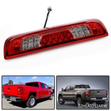Fit For Chevy Silverado GMC Sierra 14-18 Red/White Len LED Third 3rd Brake Light