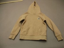 Air Jordan Size 4-5 YRS Boys Beige Cotton Blend Front Pocket Athletic Hoodie 578