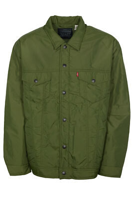 Levi`s Steppjacke Anorak Freizeitjacke Übergangsjacke Herren Oliv Relaxed Fit