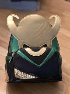 Loungefly Marvel Metallic Loki  Backpack Infinity Saga Bag NWT Comics Thor