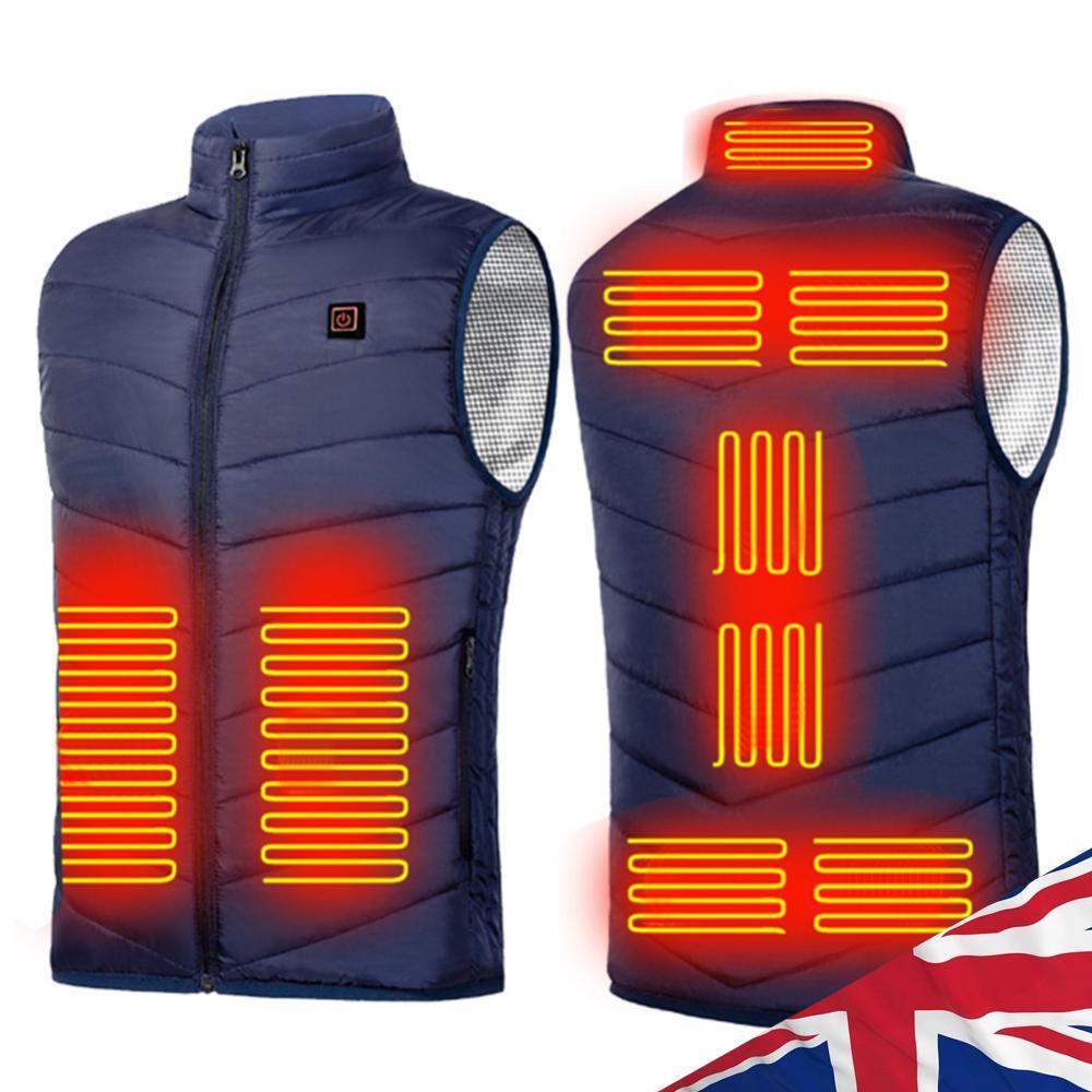 ALTRA Gilet Riscaldato Unisex Cappotto Gilet Riscaldato Elettrico con Zip Campeggio Outdoor Abbigliamento Sportivo