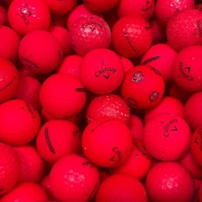 50 Matte Red Callaway Mix SuperSoft / Hot / Fast UsedGolf Balls - 2A Shag AA
