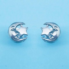 Genuine 925 Sterling Silver Small Cute Star a...