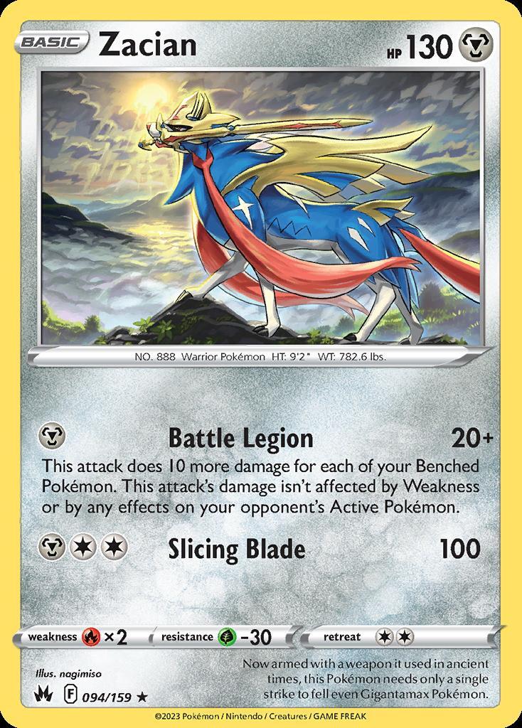 Pokemon Zacian (94/160) Crown Zenith LP HOLO