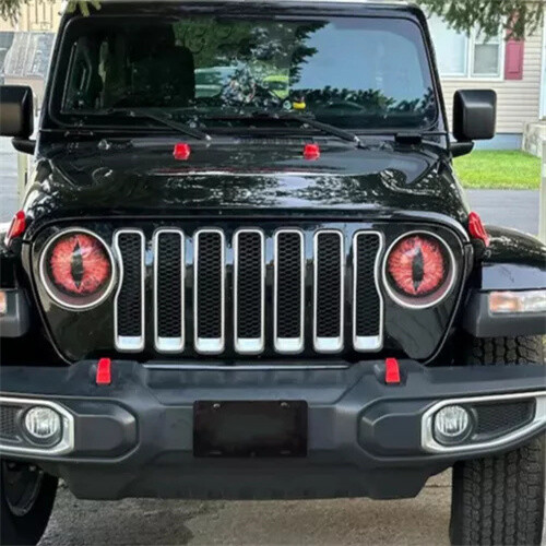 3D Beast Eyes Headlight Decals Stereo Eyes Decal Stickers For Jeep Headlights US - Bild 5 von 13