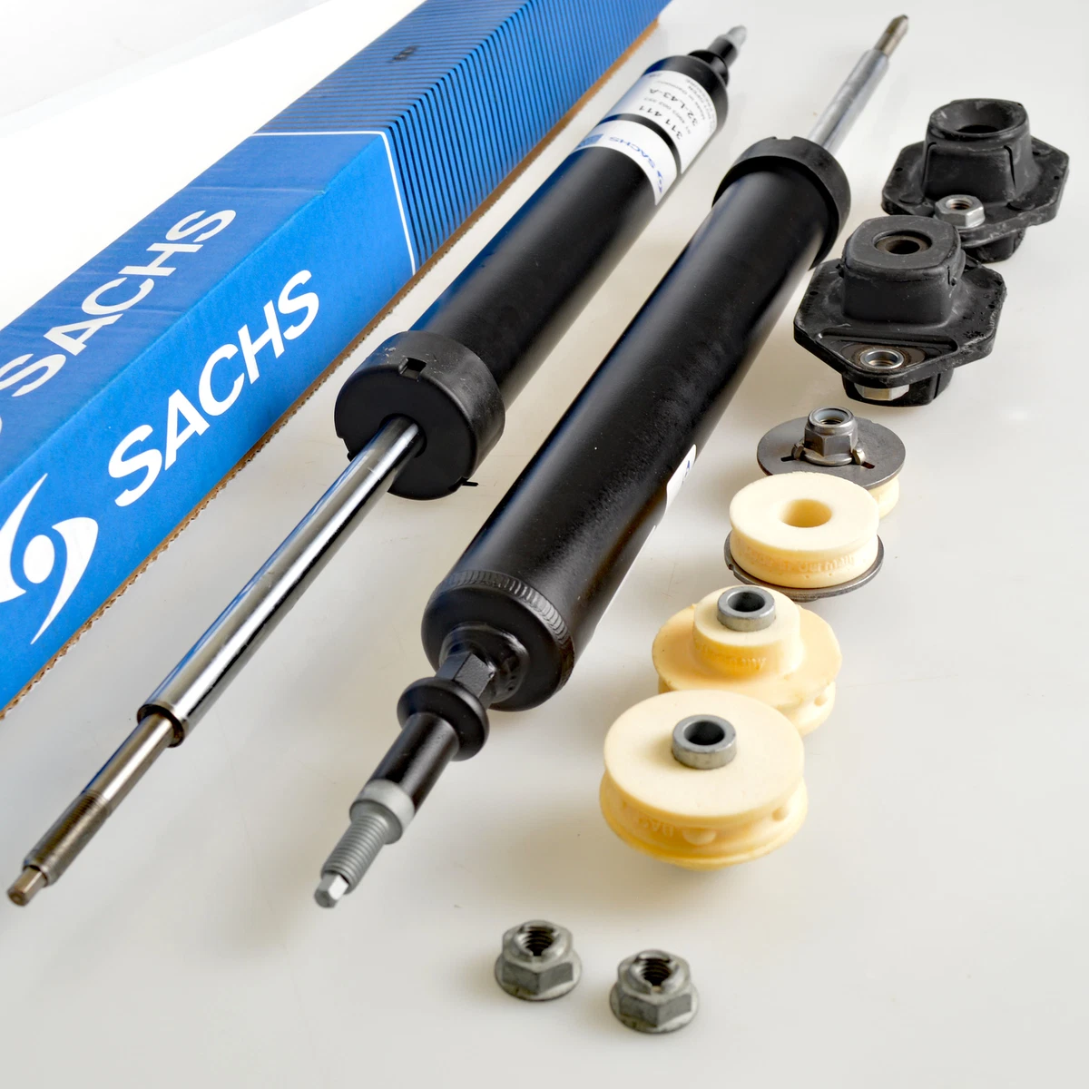 2x SACHS Stoßdämpfer + Domlager Satz Hinten HA für BMW E90-E93 OE 