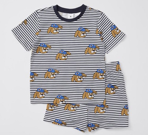 Boys size 6 Dog Stripe print summer pyjamas COTTON pjs Target NEW 0128