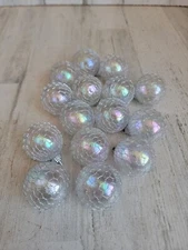 Fish net silver mini ball ornament Xmas set unique decor