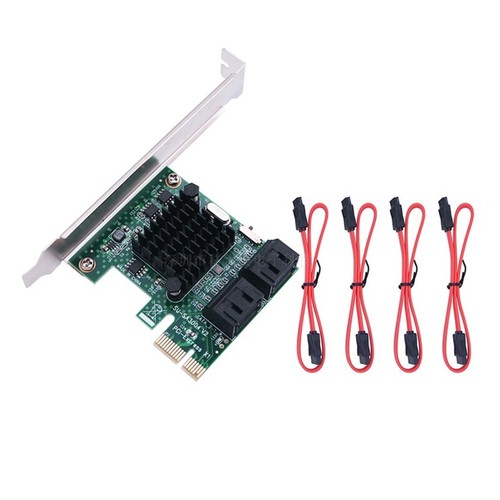 4 Port III PCI-e Controller Card Expansion Card for Chia Mining with Cable - Photo 2/6