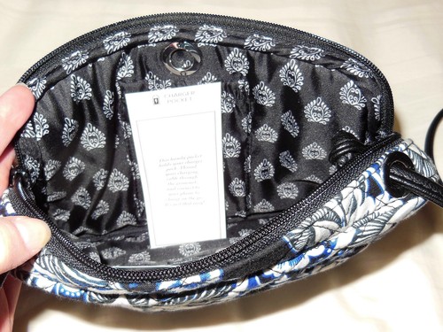NWT Vera Bradley Iconic RFID LITTLE CROSSBODY in SNOW LOTUS purse 22533-I66 - Picture 5 of 11