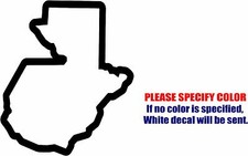 GUATEMALA Country Map Decal Sticker Funny Vinyl Car Window Bumper Laptop 6"