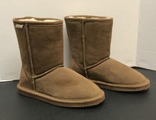 BEARPAW S410Y EVA Suede Sheepskin Youth Girls Size 5