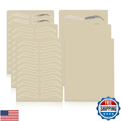 Whalrace PMU Practice Skin, 6 Piece Microblading Practice Skin, Double Sided 