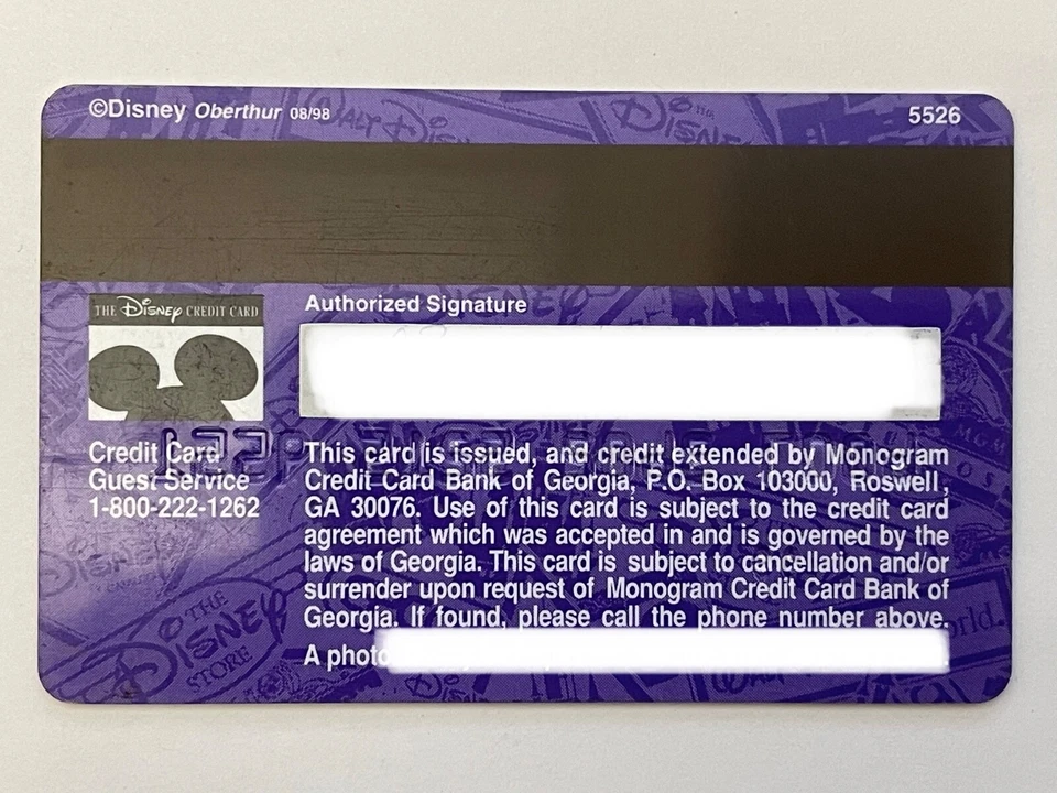 Walt Disney Credit Card▪️Mickey Mouse▪️Monogram Credit Card Bank of Georgia▪️USA - Image 3 of 3