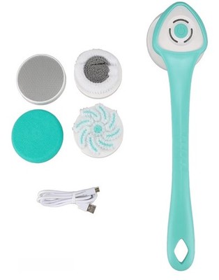 Electric Shower Brush,5 Brush Heads,3 Modes, Detachable Handle, & Rechargeable