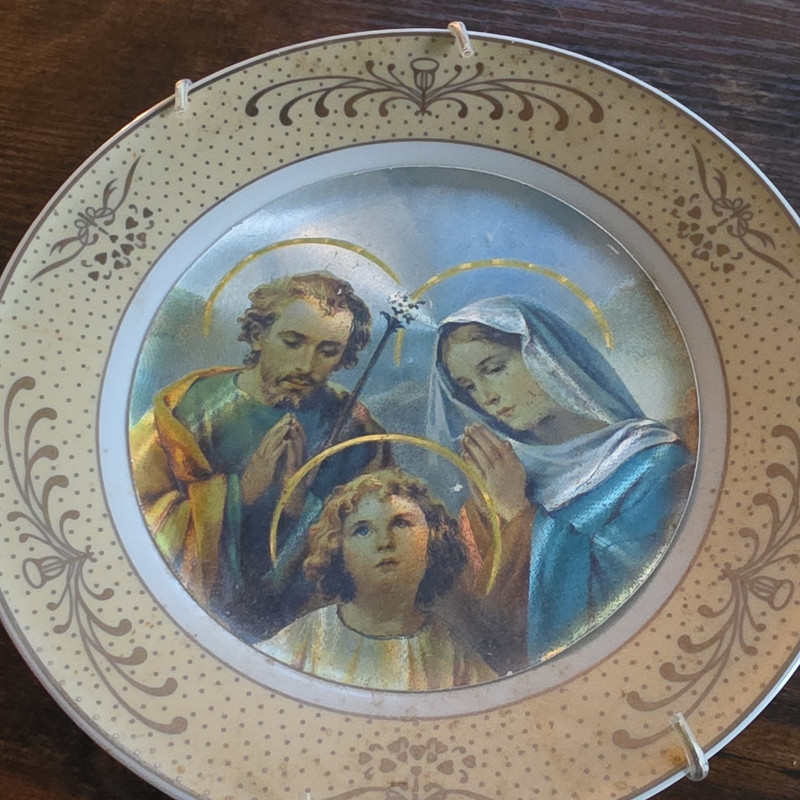 Christianity Collectible Decorative Plate Holy Family Nativity Scene