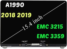 LCD Screen Display Assembly Space Gray for Apple MacBook Pro 15" A1990 2018 2019