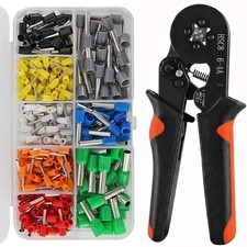 400Pcs Ferrule Crimping Tool Kit with 400pcs Wire Terminals Crimping...