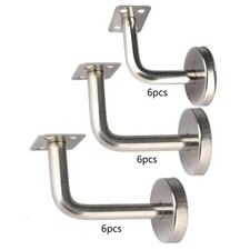 6x Handrail Stair Brackets Stair Support 304 Stainless Steel