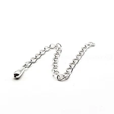 Sterling Silver Extender Chain 3" 925 w/ 5mm Teardrop 1pc Necklace Bracelet
