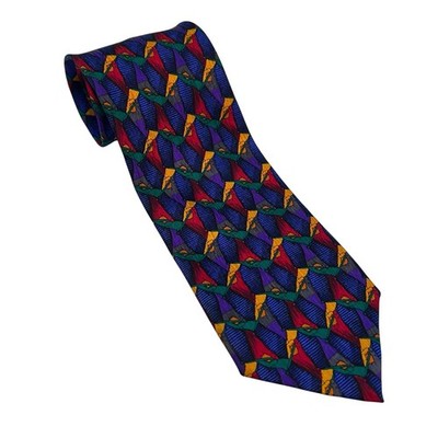 Ted Danson Christopher Reeve Silk Tie Collection One USA Abstract Vintage 90s